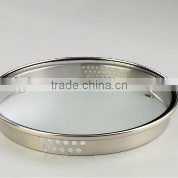 L type high base tempered glass lid