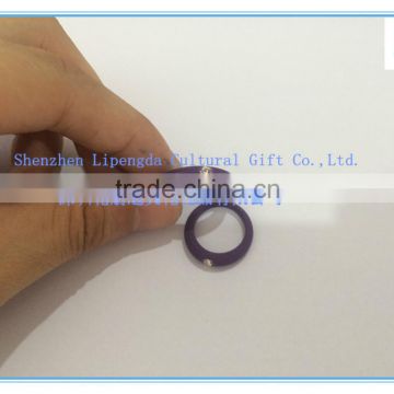 FREE MOULD! Promotion purple rhinestone silicone finger ring, smart purple rhinestone silicone finger ring