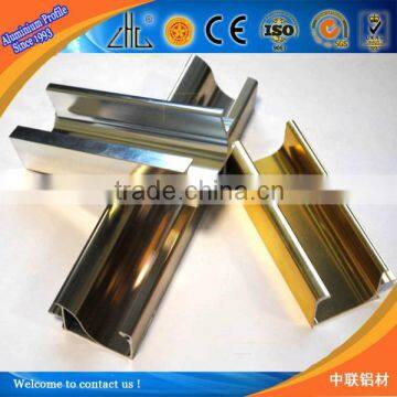 6063 t5 color anodizing line aluminium profiles polishing / chemical polishing aluminum profile