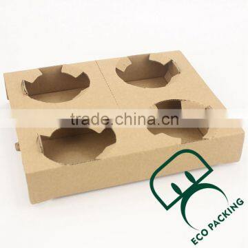 Paper Board Take Away 4 Cups Coffee Cup Tray photo-2