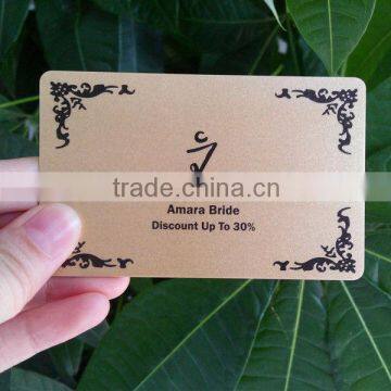 High Quality Silk Printing Gorden VIP Discount Card