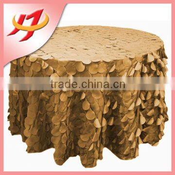 High quality new series factory price taffeta petal table cover wedding tablecloth