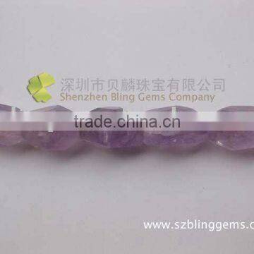 New arrival semi precious stone Amethyst faceted nugget beads