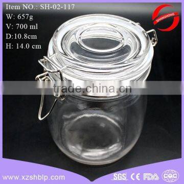Different Volume Clip Top Glass Jars With Hinged Lids photo-2