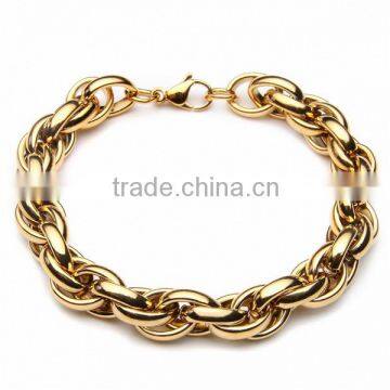 Stainless Steel Factory Twisted Chain Necklace Multilayer 18k Gold Bracelet Men Jewelry Sets photo-5