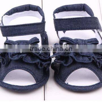 The New Summer Denim Bow Baby Toddler Sandals