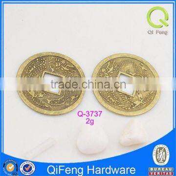 Q-3737 Round Coin Shape Antique Style, Rectangle Shape Label