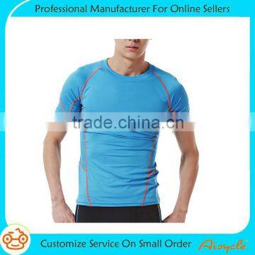 wholesale low price compression gym fitness t shirt for men