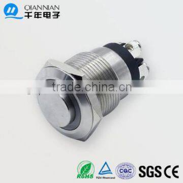 QN19-H2 19mm Ring Type Momentary Elevated Head Screw Pin terminal Waterproof metal push button switch