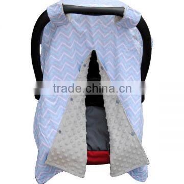 2016 Summer Style Chevron Patterns Super Soft Personalized Lt Grey Canopy Car Seat Cover