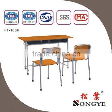 Double Student Desk&Chair,School furniture,Classroom table and chair