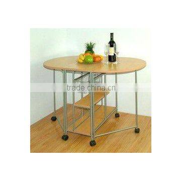 mult-function dining table with wheels