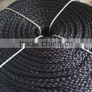 black color 10mm Poly hollow braided rope, 8 strands braided rope used in swing