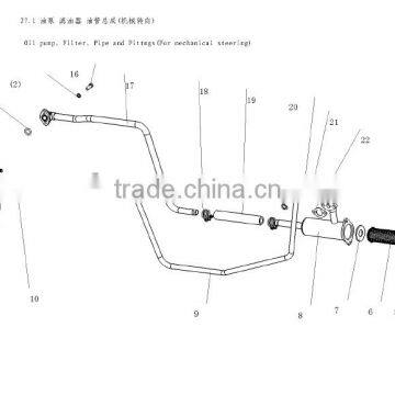 Oil Pump, Filter, Pipe and Fittings(For mechanical steering) & Supply Dongfeng DF240 DF244 DF250 DF254 Tractor Parts