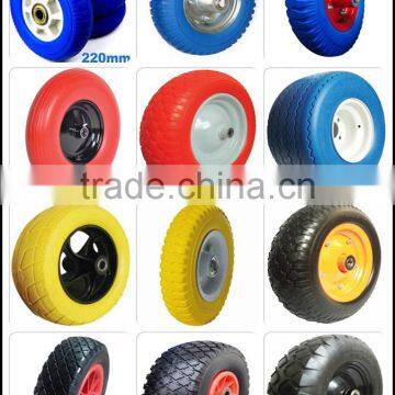 8 Inch Flat Free pu Tires for Caster Wheels 2.50-4