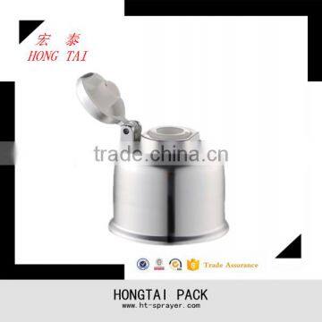 Cosmetic Bottle Packaging With Silver Flip Top Cap 24/410
