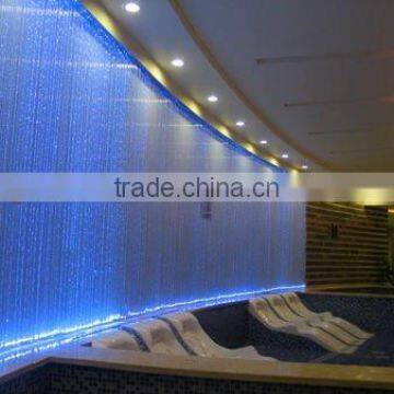Optical fiber wall fountain