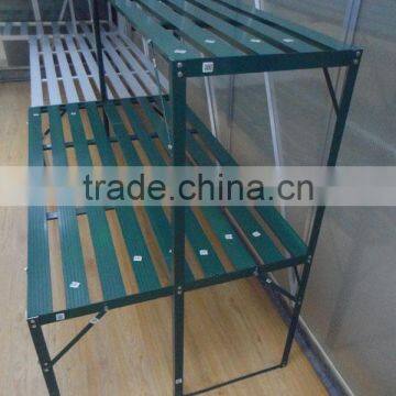 Free Standing 2 Layers Aluminum Greenhouse Shelving, Individual Stands HX56212 Series photo-4