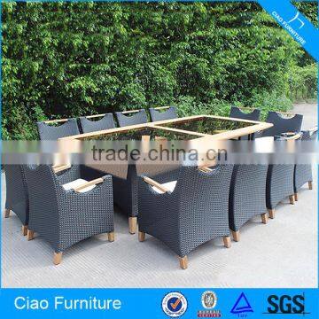 Wooden And Rattan Furniture 12 Seater Dining Table