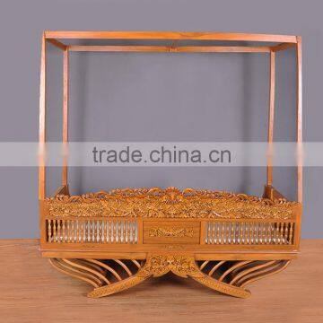 Thailand Style Wood Carved Long Chair, Southeast Furniture Exquisite Handcarving Leisure Sofa Chair (BF01-X1169) photo-3