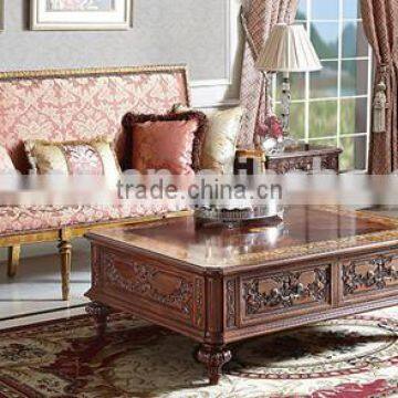 Golden Furniture Living Room Sofa Set, Luxury Classic Solid Wood Carved Sofa Chair photo-3