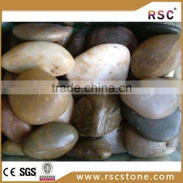 Natural multicolor loose pebble stone