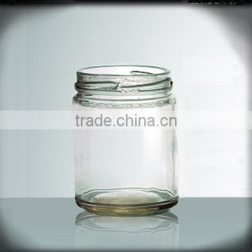 230ml clear candle glass jar with cap