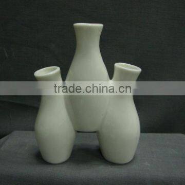 Japanese Stlye Elegant Pure White Stoneware Bud Vase photo-4
