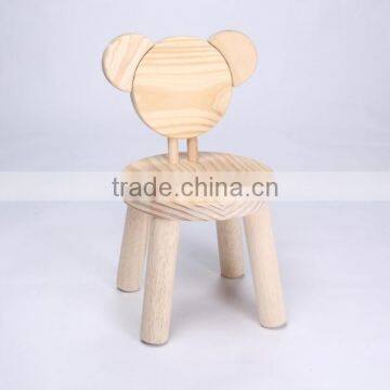 Children Favorite Mini Four Legs Christmas Use Wood Leisure Chair Hot Wholesale