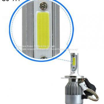 LED фара C6 h4 cob 30Вт/Лампа 60Вт/Набор 6400 лм/набор Лампы LED фар высокого и низкого света LED автомобильные фары photo-2