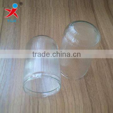 Large supply of led stripes column cap Cylindrical glass chimney striped bubble glass striped bubble shell