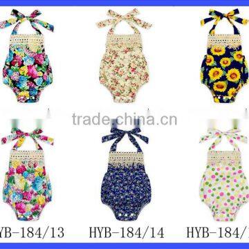 Baby Boutique Outfit Tassel Fringe Floral Bubble Romper photo-6