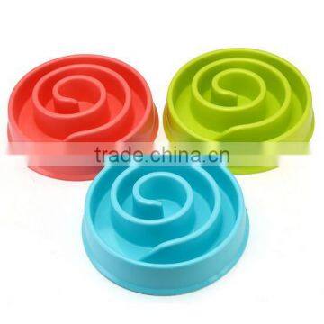 wholesale plastic slow feed dog food bowl