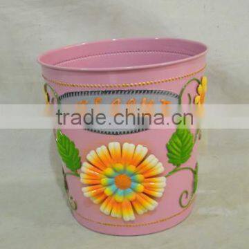 YS13121 garden flower small metal flower pot made in Xiamen with size 11.5X6X20.5"