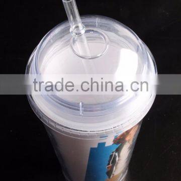 Resusable PS Clear Plastic Cup With Dome Lids For Juice photo-2
