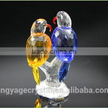 High quality promotional customized parrot model business anniversary crystal gifts for her anniversary