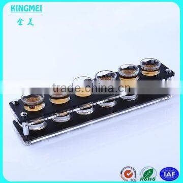 Pop Acrylic Glass Cup Rack Lucite Bullet Cup Displays Gold Acrylic Holder Bullets Cup Stand photo-6