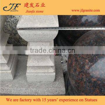China Shrimp Pink Granite Stone Exterior Stair Handrail photo-3