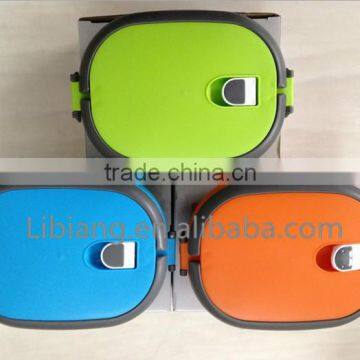 Wholesale Three-layer Stainless Steel Lunch Box and Practical Messtin in Three Color photo-2