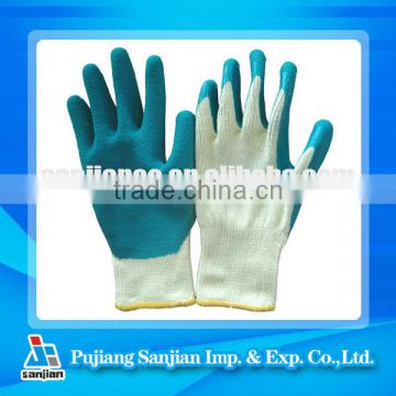 5 mil exam gloves Sanjian Latex Coated cotton PU PVC Nitrile Nitril Rubber Coating Safety