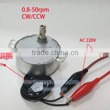 TYC-50 AC220V Non-directional Constant Magnetic Low-speed Synchronous Motor 0.8/1.8/5/10/15/30/50RPM 4W photo-4