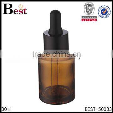 Wholesale Good Quality Empty Amber Green 30ml Glass Dropper Bottle Oblique Shoulder 30ml Glass Bottle With Dropper Essential Oil photo-3