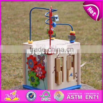 2017 New Design Children Educational Mini Wooden Activity Cube for Toddlers W11B132 photo-5