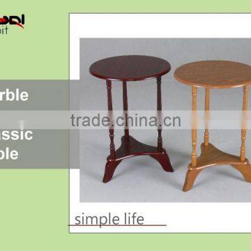 Home Furniture Round Shape Wooden End Tea Table Round High Coffee Table photo-2