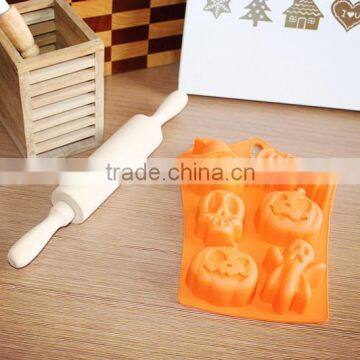 Foog-grade Halloween Pumpkin Silicone Baking Mold Cake Pan Cookies Pan Pudding Mold Jelly Mold Chocolate Mold photo-2