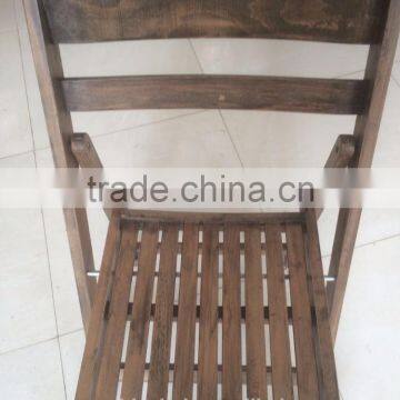 Indoor and Outdoor Furniture Beech Slatted Wood Slat Folding Chair photo-5