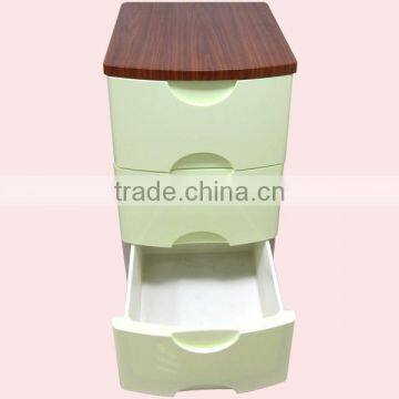 3 Layers Wooden Cover Plastic Chest Of Drawers photo-2