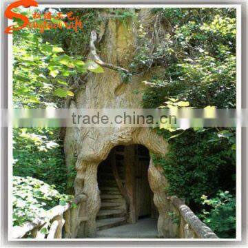 High Quality Artificial Fiberglass Banyan Tree House Ficus Tree With House photo-2