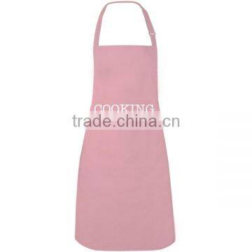 pink long bib aprons with adjustable neck