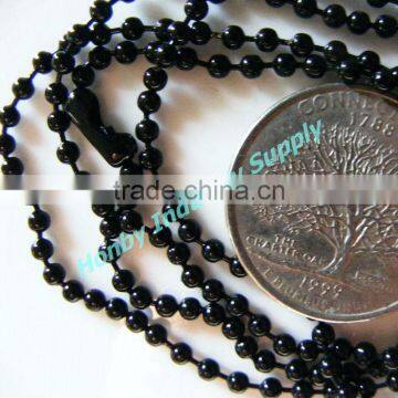 Jewelry Making Metal 2.4mm Black Ball Chain